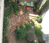 Aerial view of garden at 1911 S. Racine Avenue